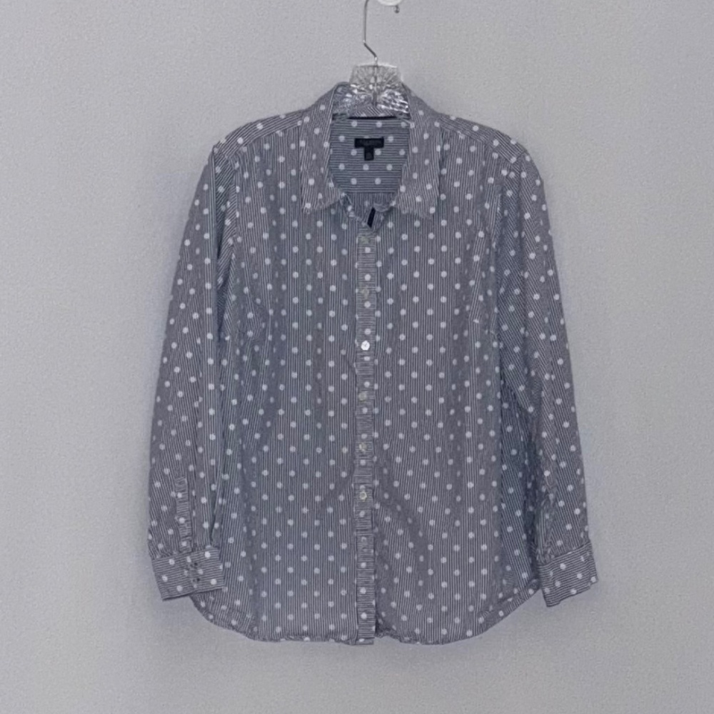 Talbots Petite Long Sleeve Button Down Blouse